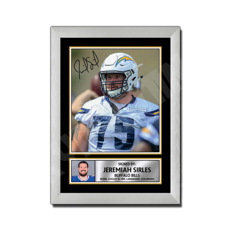 Jeremiah Sirles 1 Limited Edition Football Signed Print - American Footballer