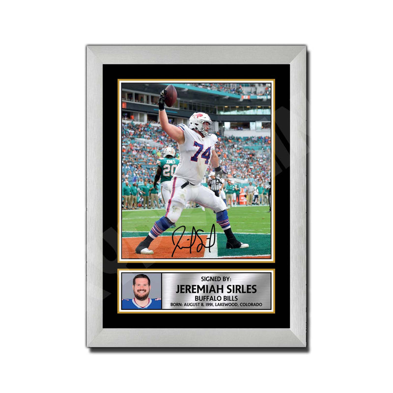 Jeremiah Sirles 2 Limited Edition Football Signed Print - American Footballer