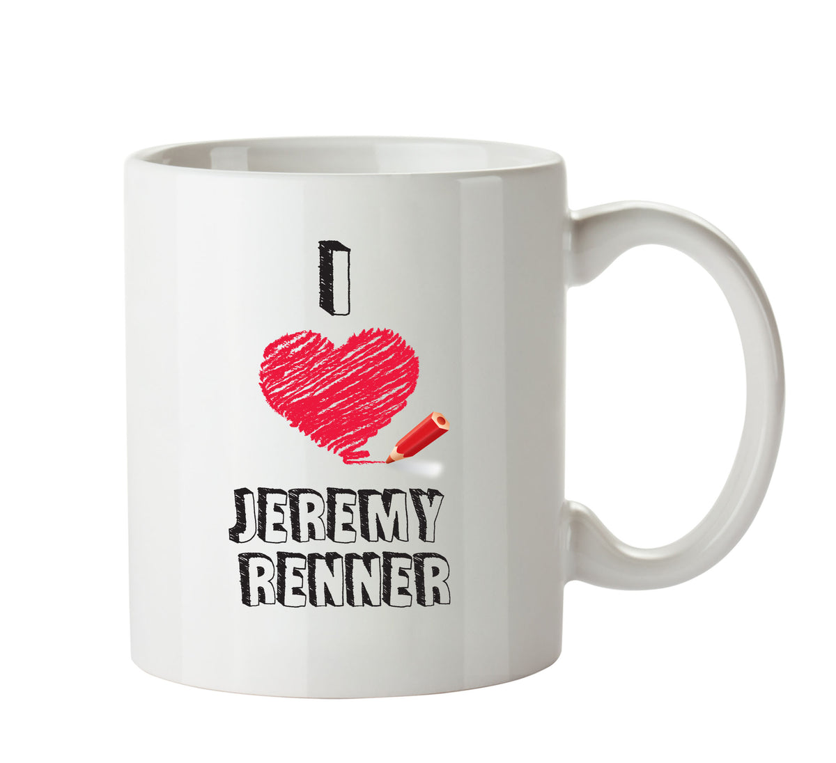 I Love Jeremy Renner Celebrity Mug Office Mug – printed mug product image 1