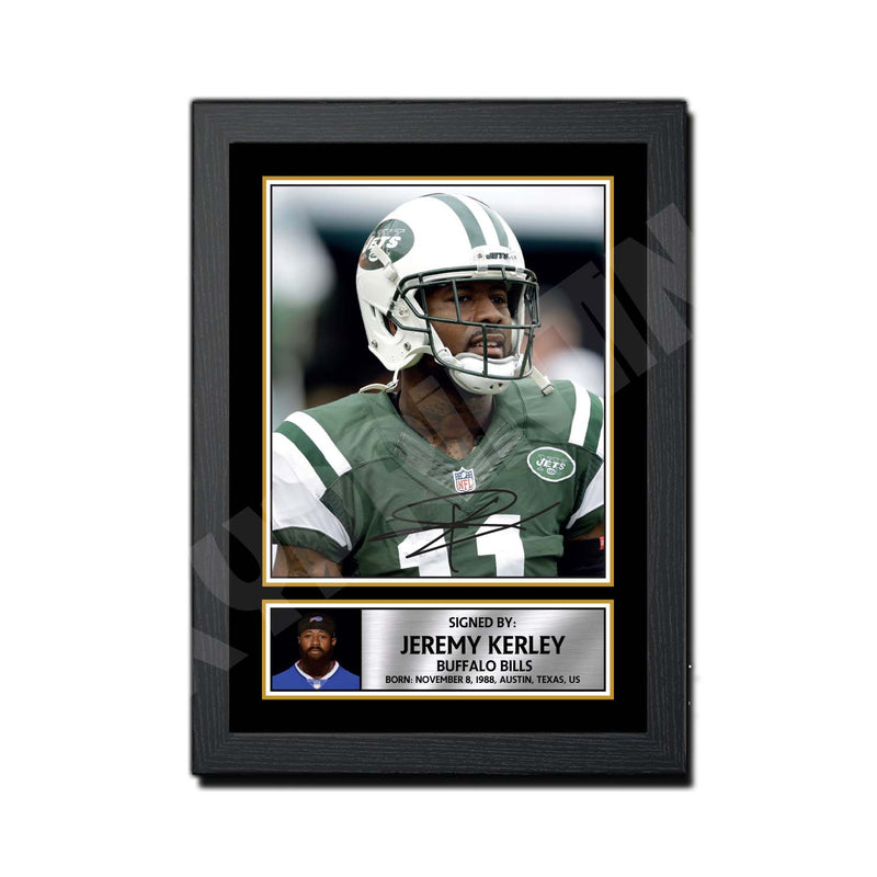 Jeremy Kerley 2 Limited Edition Football Signed Print - American Footballer