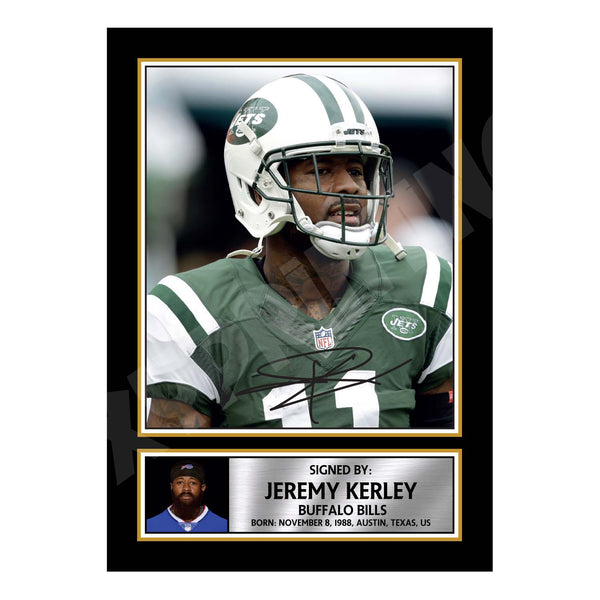Jeremy Kerley 2 American Football Printed Signature Print