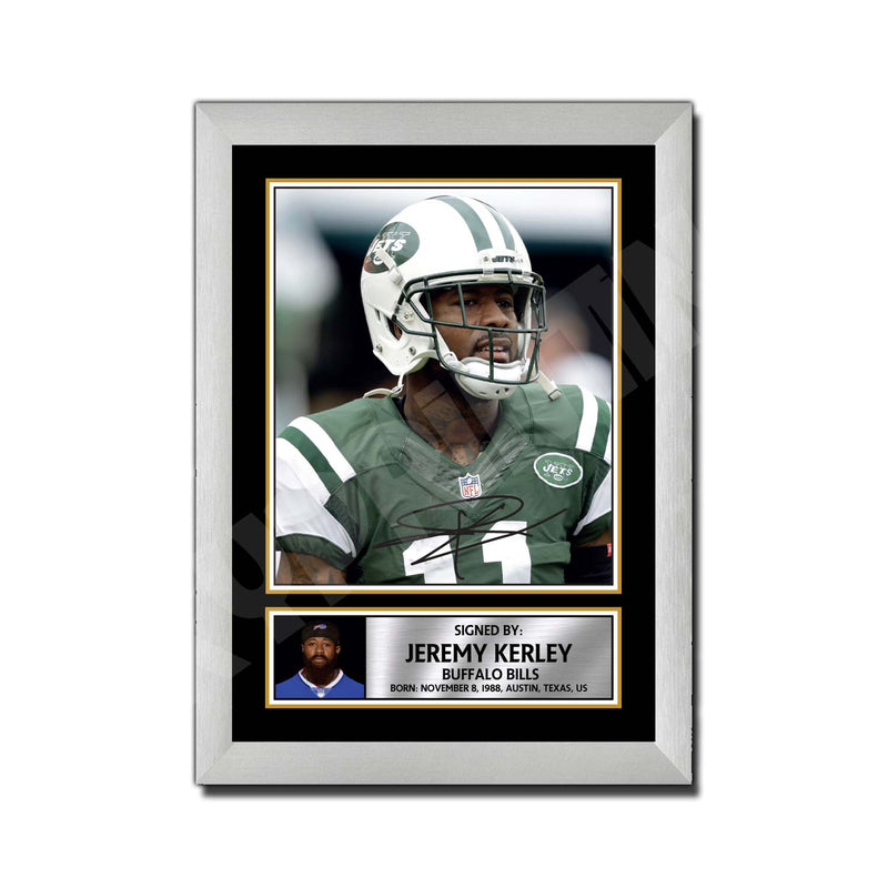 Jeremy Kerley 2 Limited Edition Football Signed Print - American Footballer