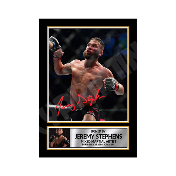 Jeremy Stephens MMA Wrestler Printed Signature Print – MMA Wrestling