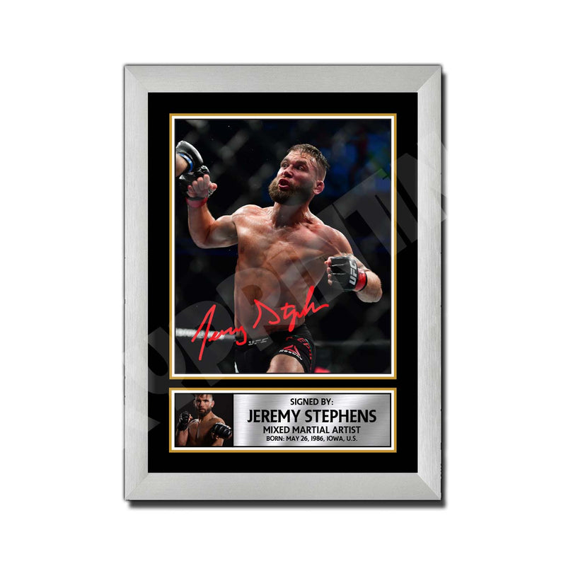 Jeremy Stephens Limited Edition MMA Wrestler Signed Print - MMA Wrestling
