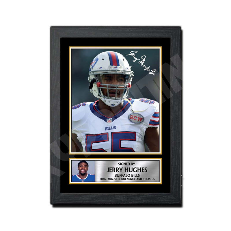 Jerry Hughes 1 Limited Edition Football Signed Print - American Footballer