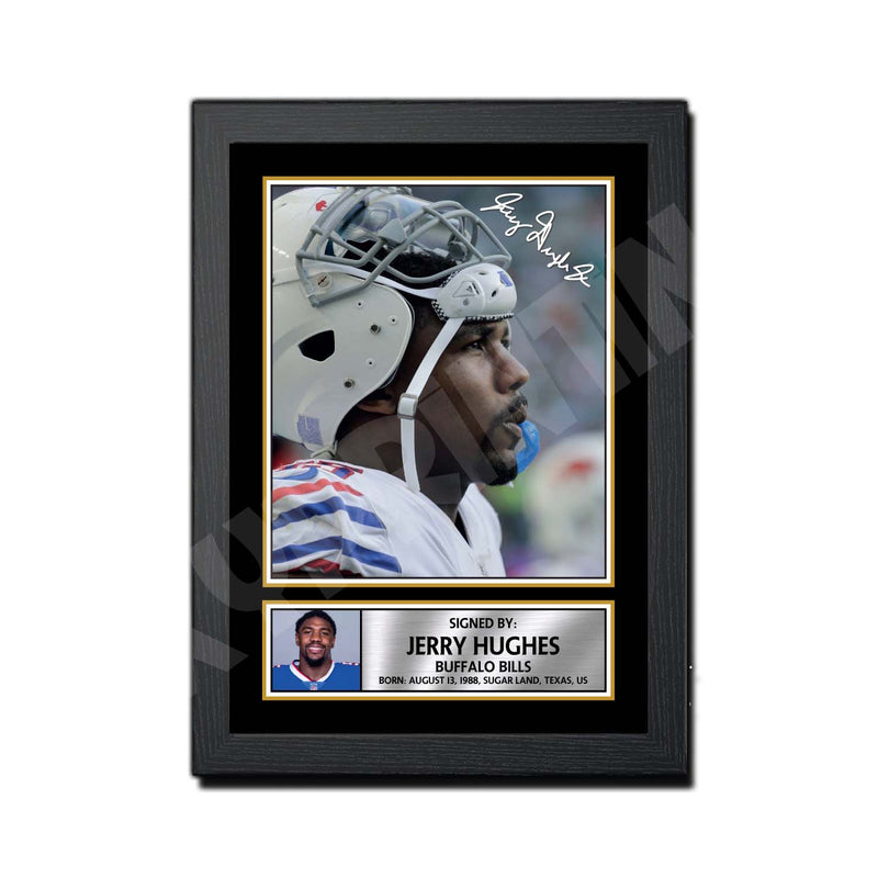 Jerry Hughes 2 Limited Edition Football Signed Print - American Footballer