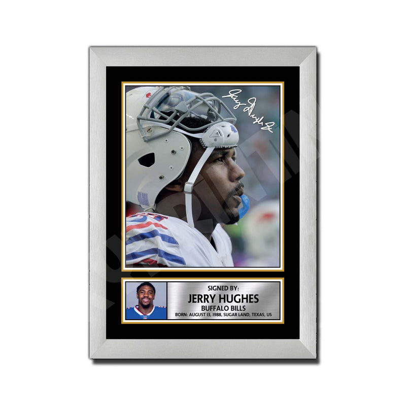 Jerry Hughes 2 Limited Edition Football Signed Print - American Footballer