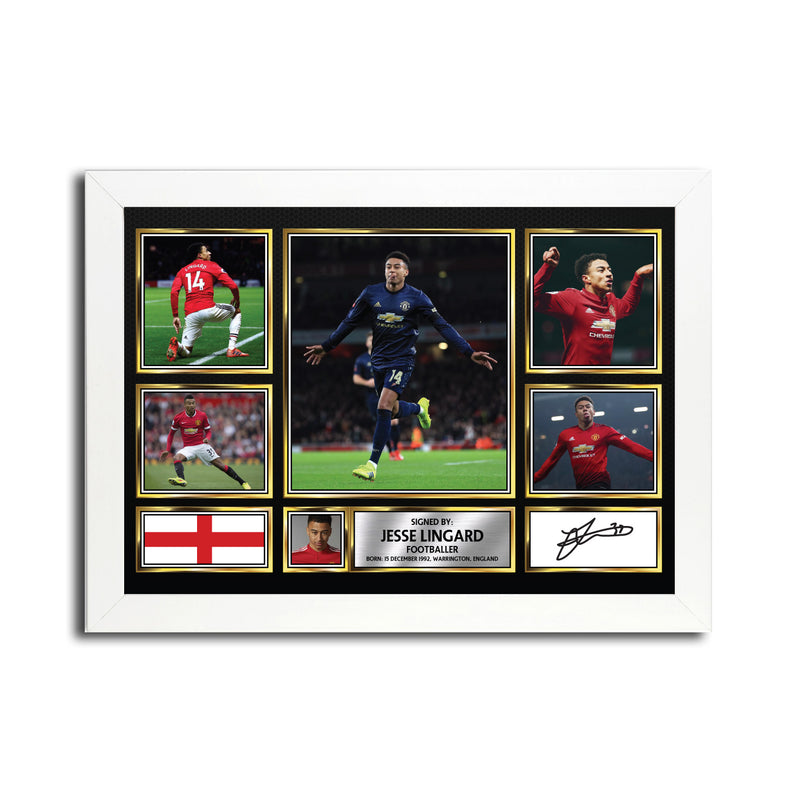 Jesse Lingard MC1612 Autographed Football Poster