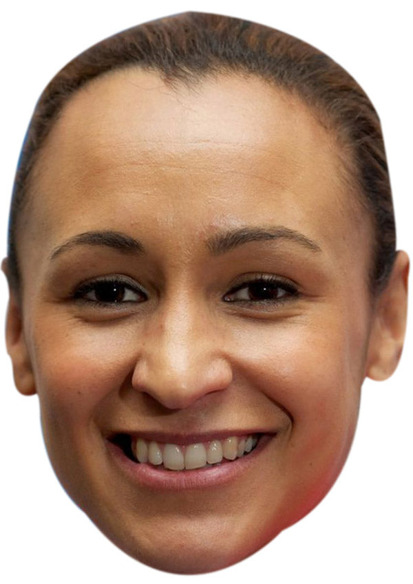 JESSICA ENNIS JB - Athletics Fancy Dress Cardboard Celebrity Party Face Mask