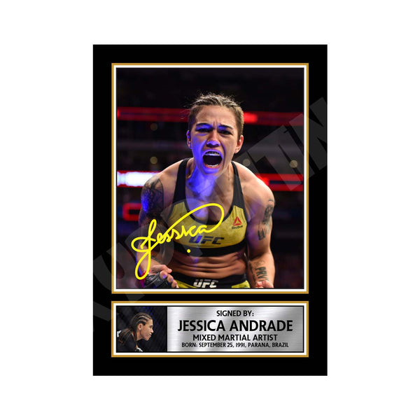 Jessica Andrade MMA Wrestler Printed Signature Print – MMA Wrestling
