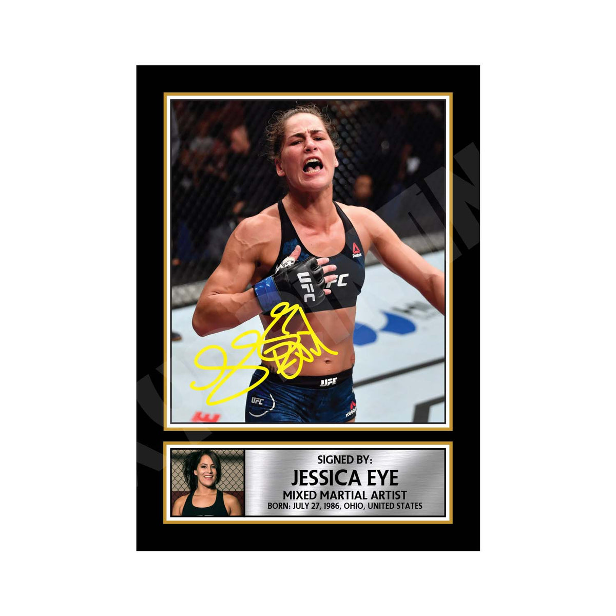 Jessica Eye 2 MMA Wrestler Printed Signature Print – MMA Wrestling – Jessica Eye 2 MMA Wrestler Printed Signature Print – A1 Print Only