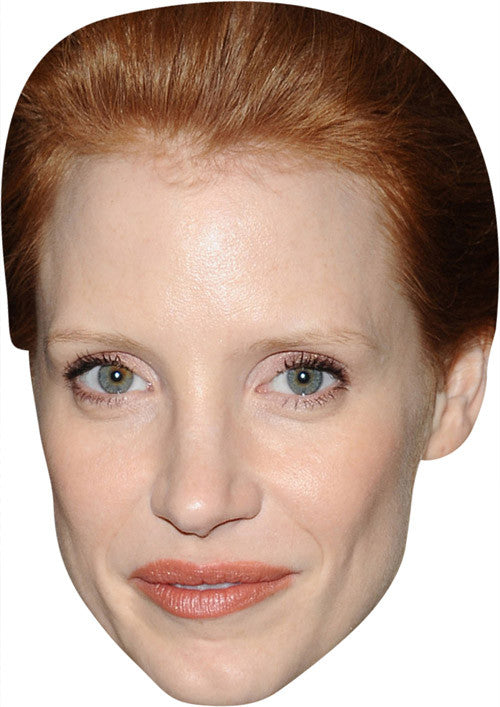 Jessica Chastain MH -2- 2017 Celebrity Face Mask Fancy Dress Cardboard Costume Mask