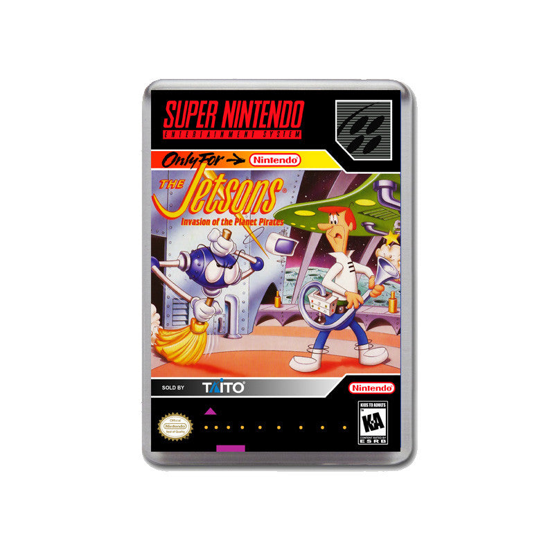 Jetsons Invasion Of The Planet Pirates - SNES Inspired Game Retro Gaming Magnet