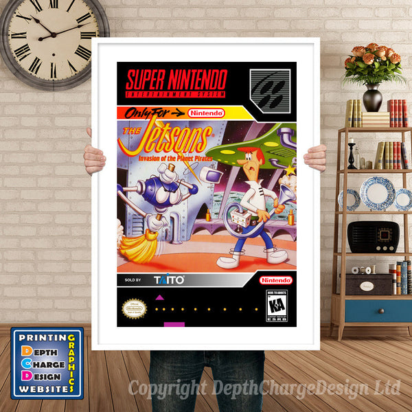 Jetsons Invasion of the Planet Pirates Super Nintendo Game Inspired Theme Retro