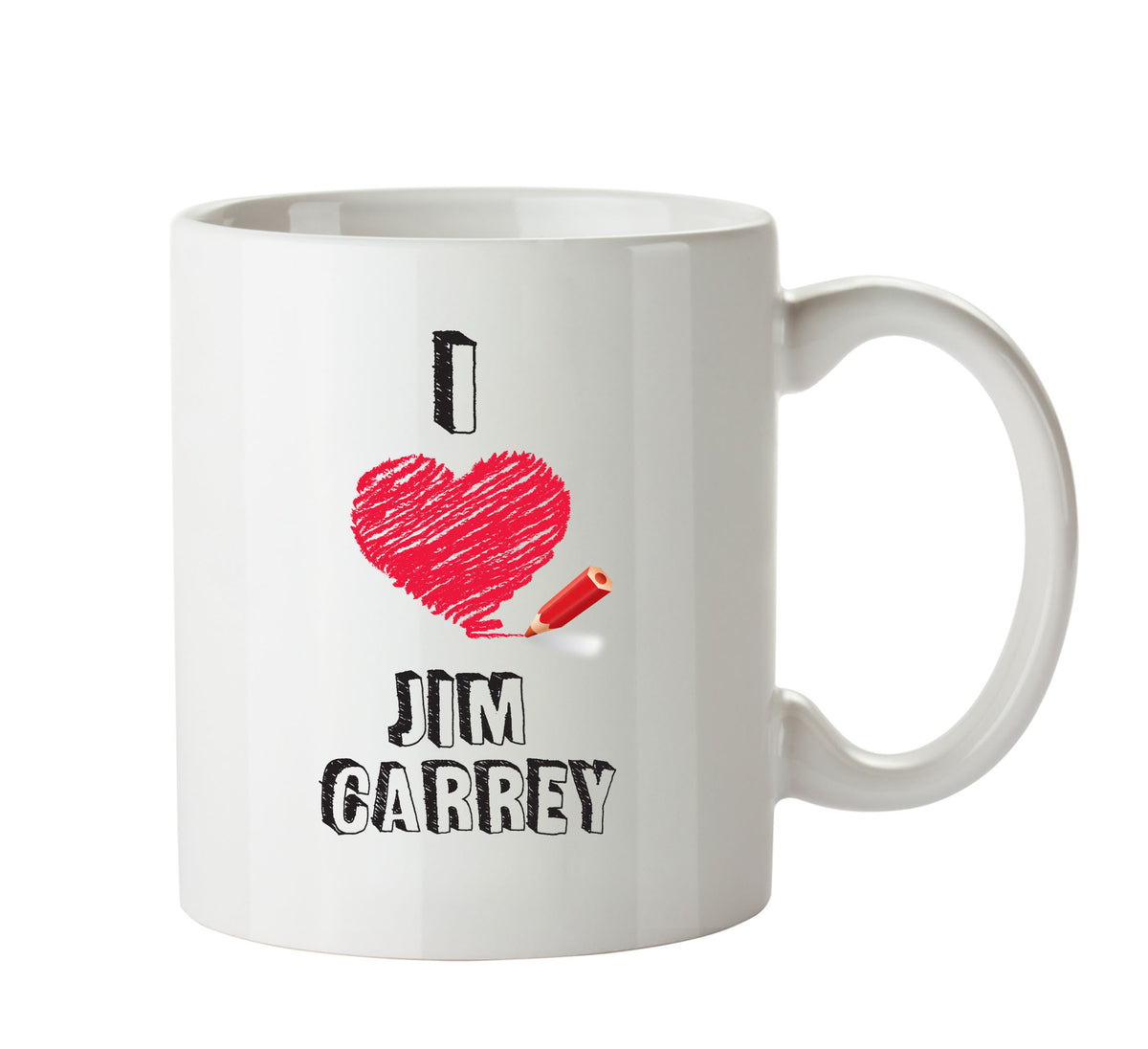 I Love Jim Carrey Celebrity Mug Office Mug – printed mug product image 1
