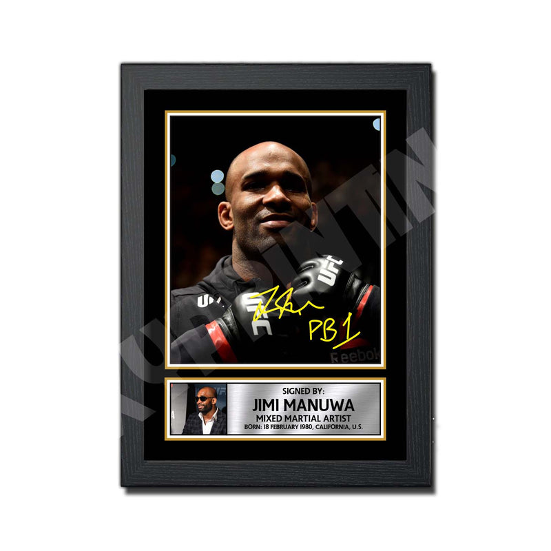 Jimi Manuwa Limited Edition MMA Wrestler Signed Print - MMA Wrestling