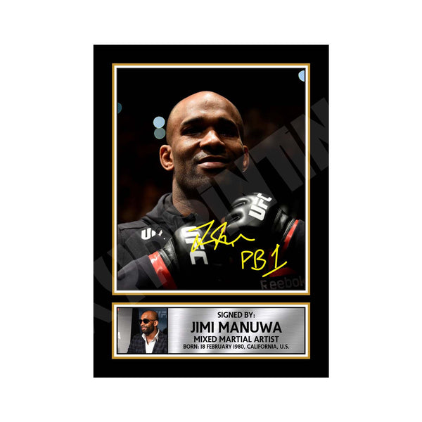 Jimi Manuwa MMA Wrestler Printed Signature Print – MMA Wrestling