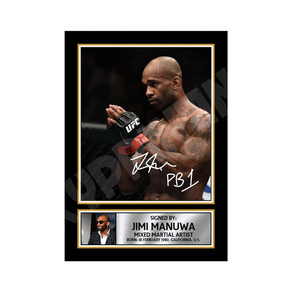 Jimi Manuwa 2 MMA Wrestler Printed Signature Print – MMA Wrestling