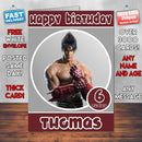 Jin Kazama In Tekken 7 Inspired Style Game Kids Inspired Birthday Card (SA)