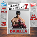 Personalised Jin Kazama Inspired Style Game Kids Inspired Birthday Card (SA)
