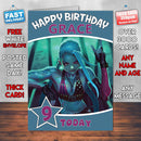 Jinx League Of Legends Inspired Style Game Kids Inspired Birthday Card (SA)