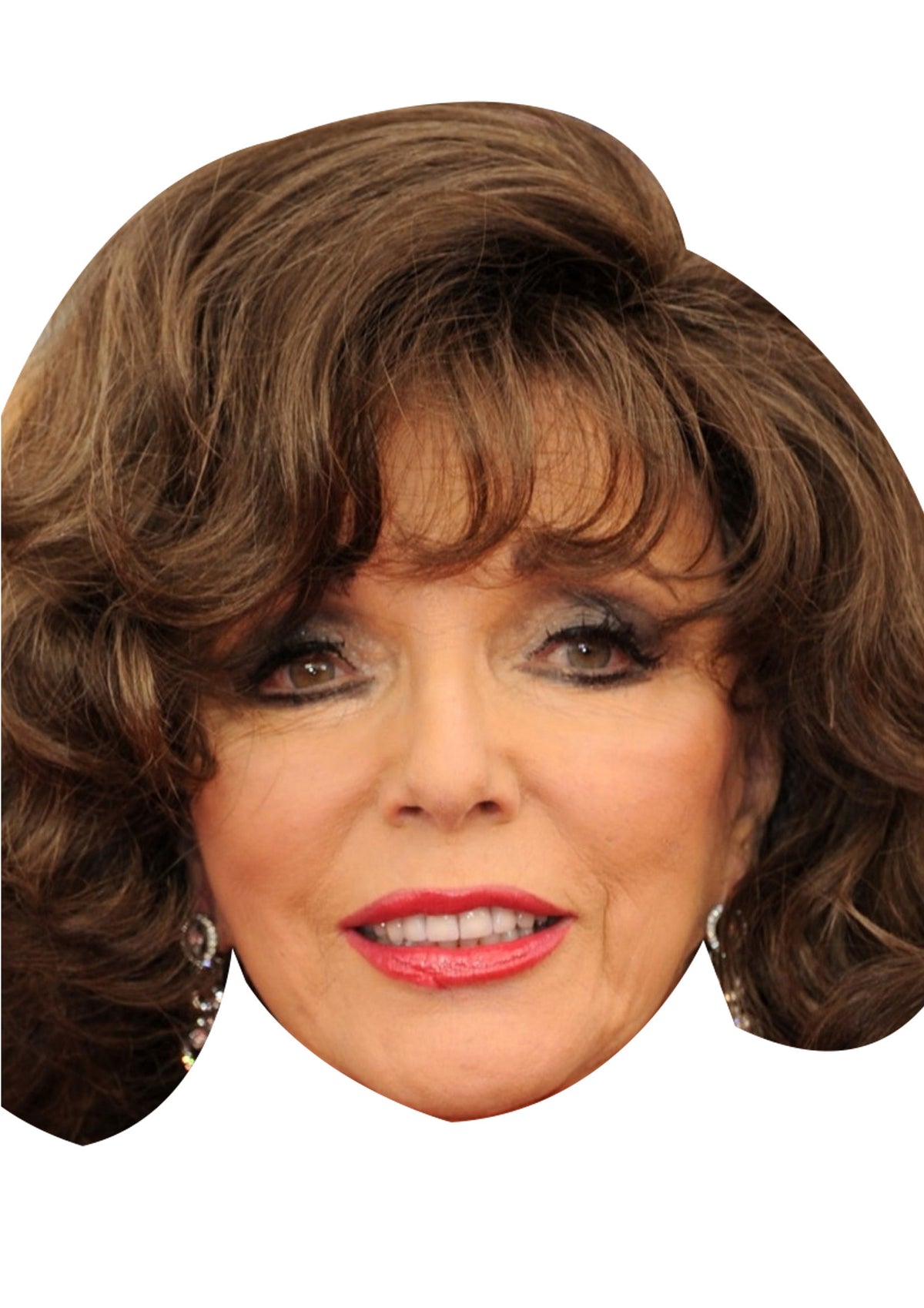 Joan Collins 2020 Dress Cardboard Celebrity Party Face Mask – Joan Collins 2020 Dress Party Face Mask