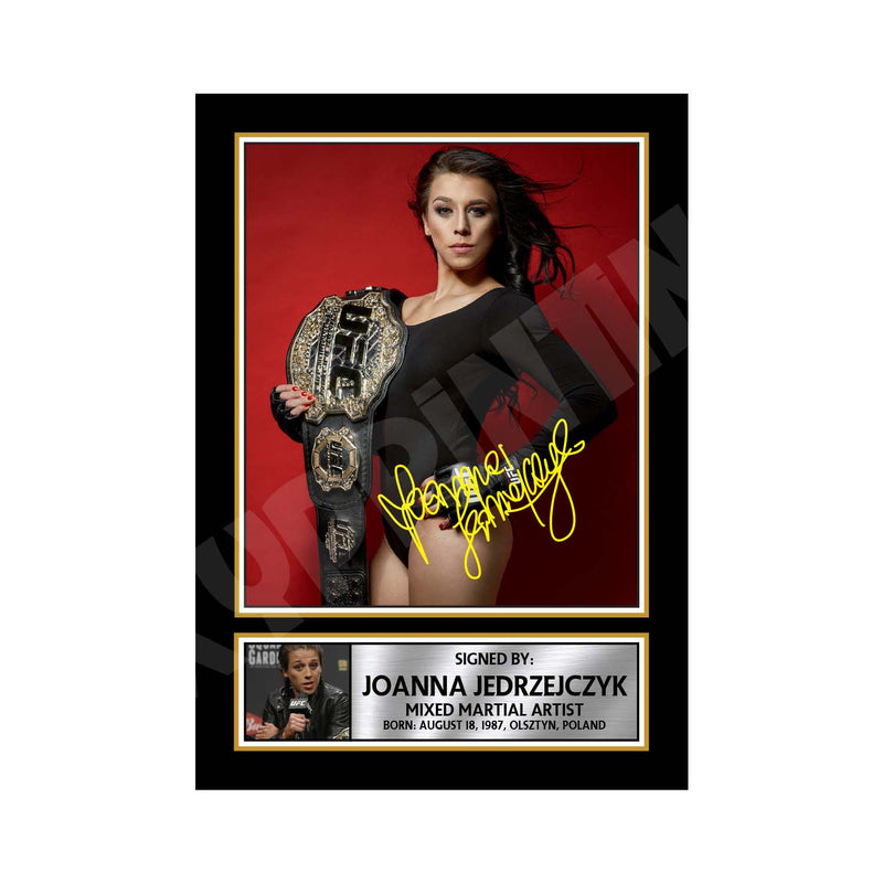 Joanna Jedrzejczyk Limited Edition MMA Wrestler Signed Print - MMA Wrestling