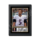 Joe Flacco 1 Limited Edition Football Signed Print - American Footballer