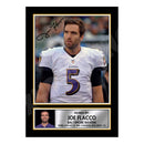 Joe Flacco 1 Limited Edition Football Signed Print - American Footballer
