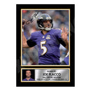 Joe Flacco 2 Limited Edition Football Signed Print - American Footballer