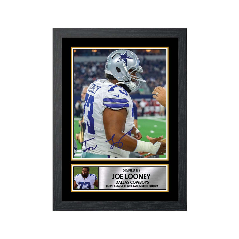 Joe Looney 2 Limited Edition Football Signed Print - American Footballer