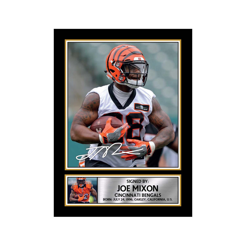 Joe Mixon 2 Limited Edition Football Signed Print - American Footballer