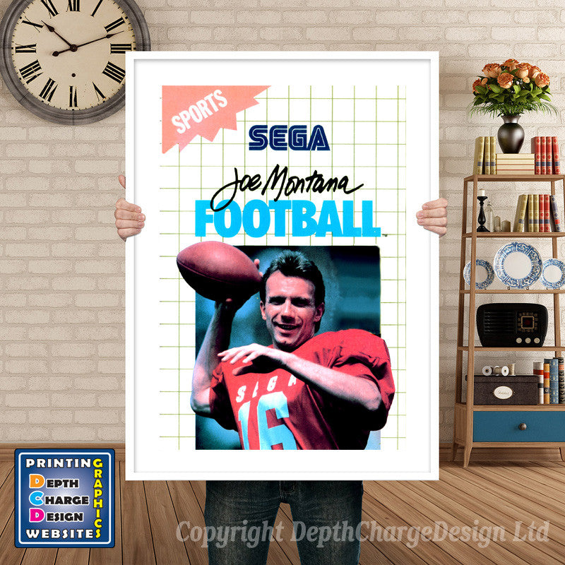 Joe Montanna Inspired Retro Gaming Poster A4 A3 A2 Or A1