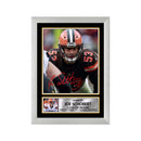 Joe Schobert Limited Edition Football Signed Print - American Footballer