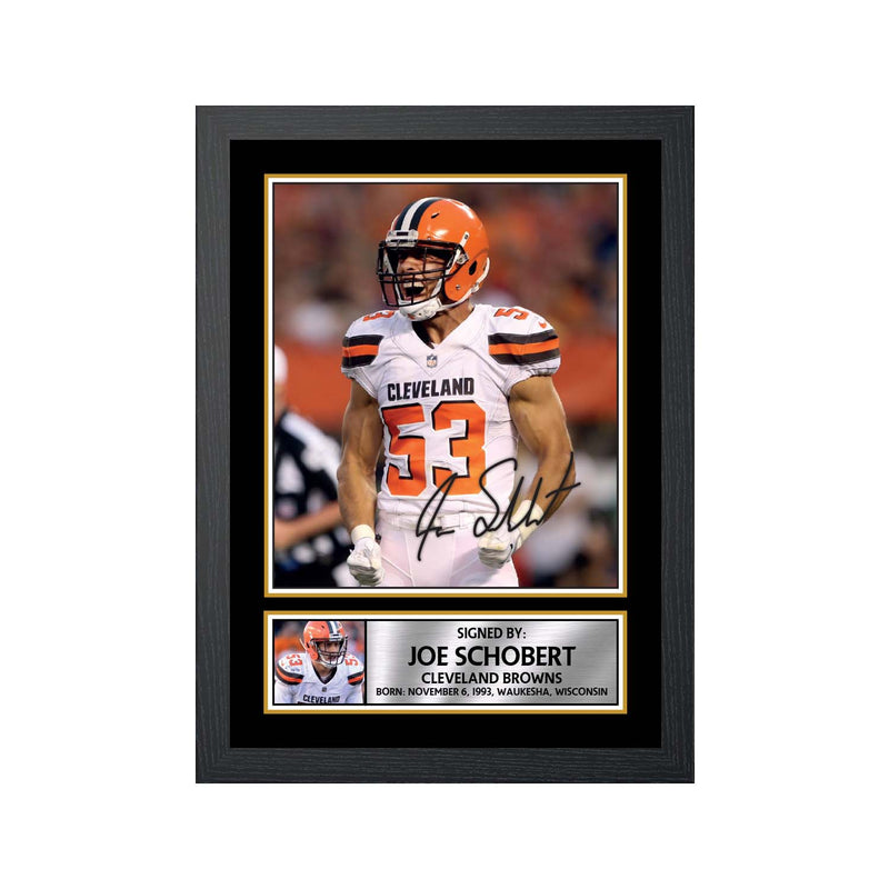 Joe Schobert 2 Limited Edition Football Signed Print - American Footballer