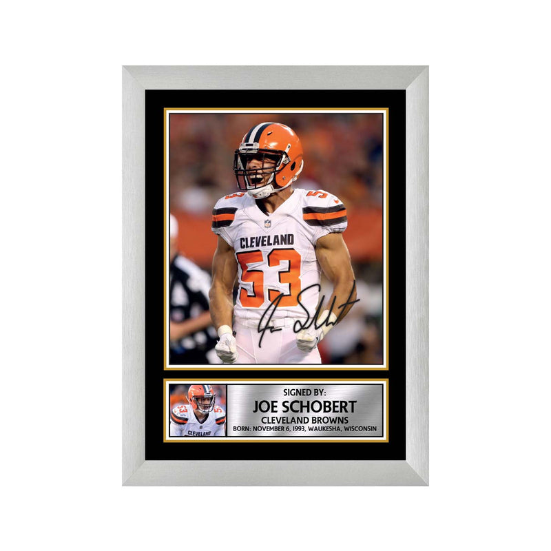 Joe Schobert 2 Limited Edition Football Signed Print - American Footballer