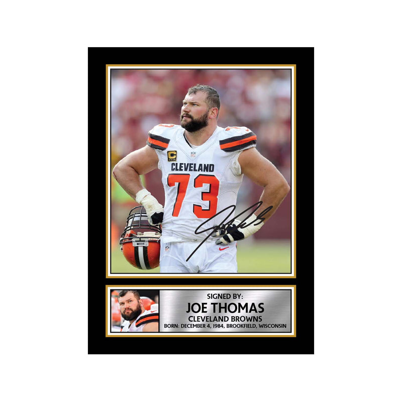 Joe Thomas Limited Edition Football Signed Print - American Footballer