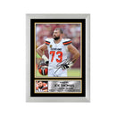 Joe Thomas Limited Edition Football Signed Print - American Footballer