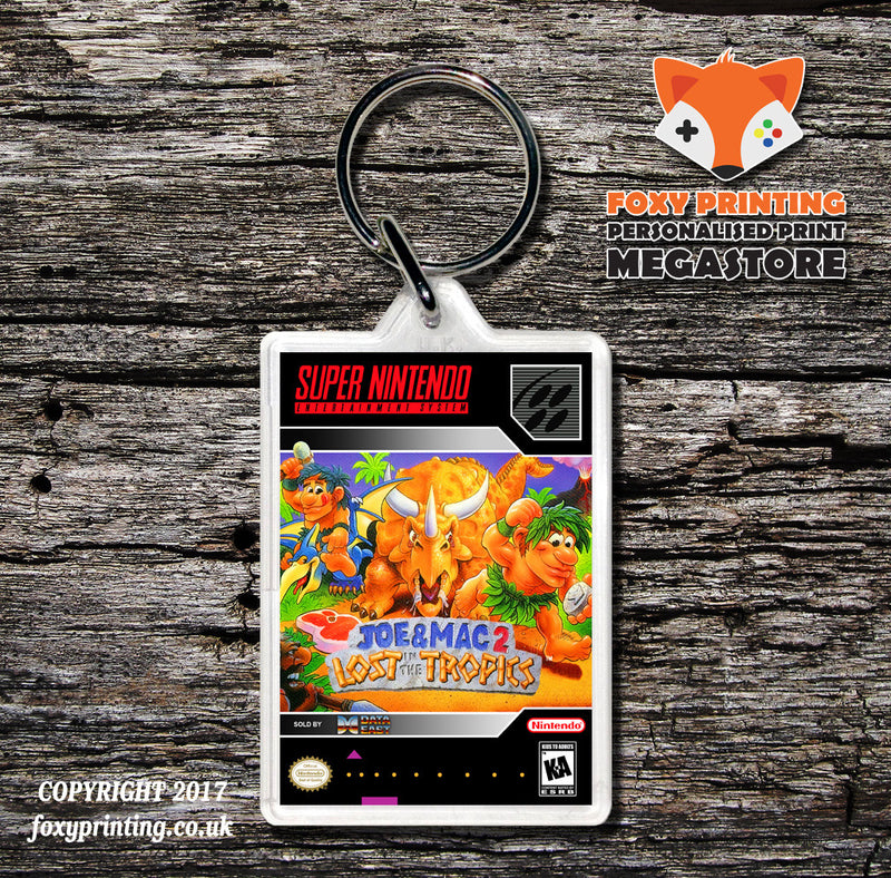 Joe And Mac 2 Game Inspired Retro Gaming Keyring