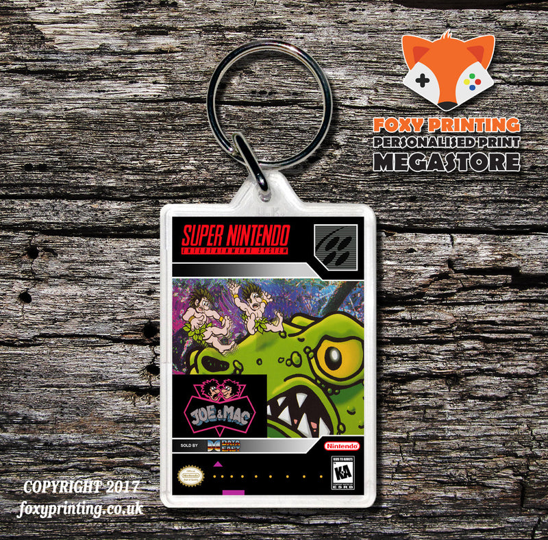 Joe And Mac Game Inspired Retro Gaming Keyring