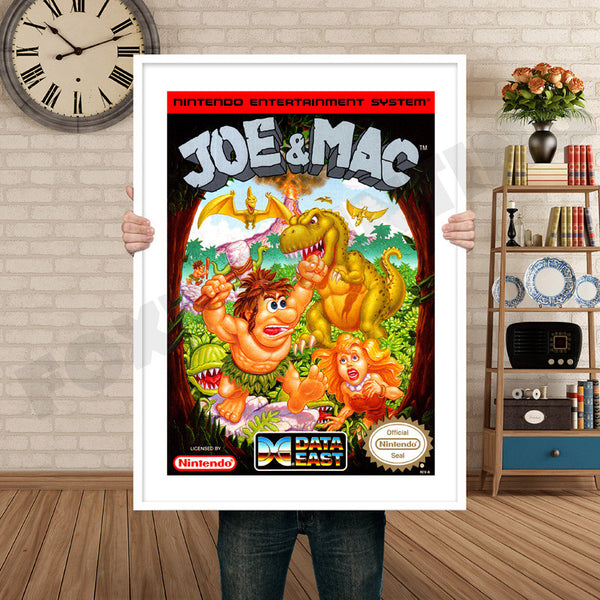 Joe and Mac Retro Game Inspired Theme Nintendo NES Gaming
