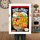 Joe And Mac Retro GAME INSPIRED THEME Nintendo NES Gaming A4 A3 A2 Or A1 Poster Art 318