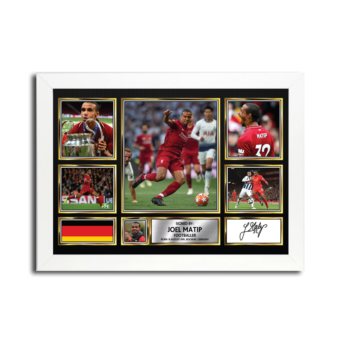 Joel Matip MC1614 Printed Signature Football Poster