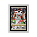 Joel Bitonio Limited Edition Football Signed Print - American Footballer