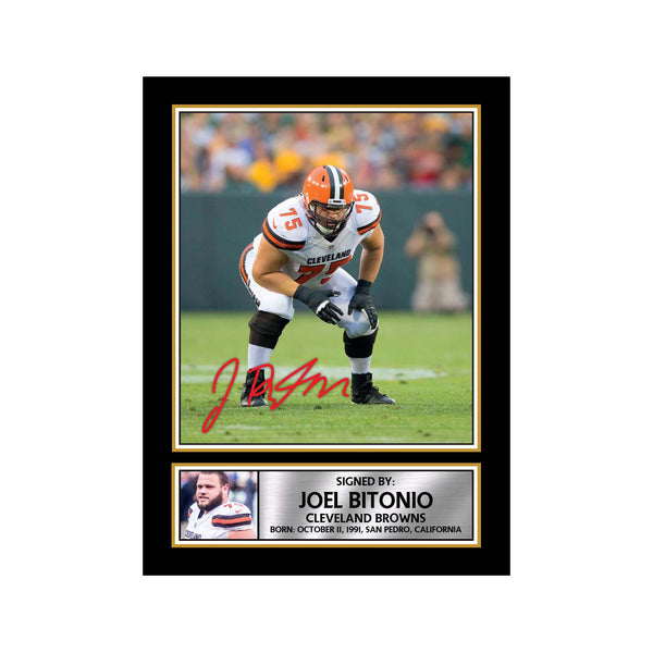 Joel Bitonio 2 American Football Printed Signature Print