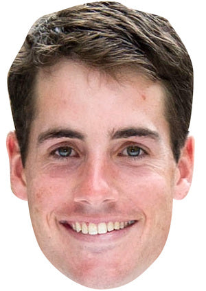 JOHN ISNER MASK JB - Tennis Fancy Dress Cardboard Celebrity Party Face Mask