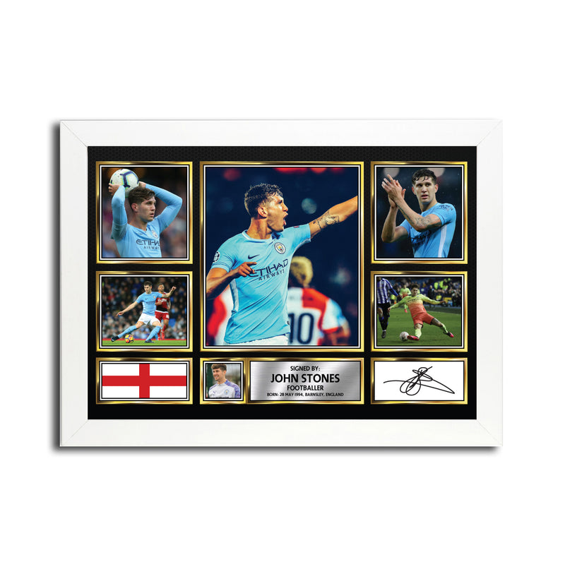 John Stones MC1615 Autographed Football Poster