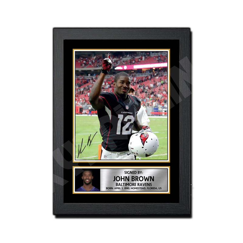 John Brown 1 Limited Edition Football Signed Print - American Footballer