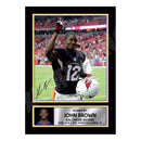 John Brown 1 Limited Edition Football Signed Print - American Footballer