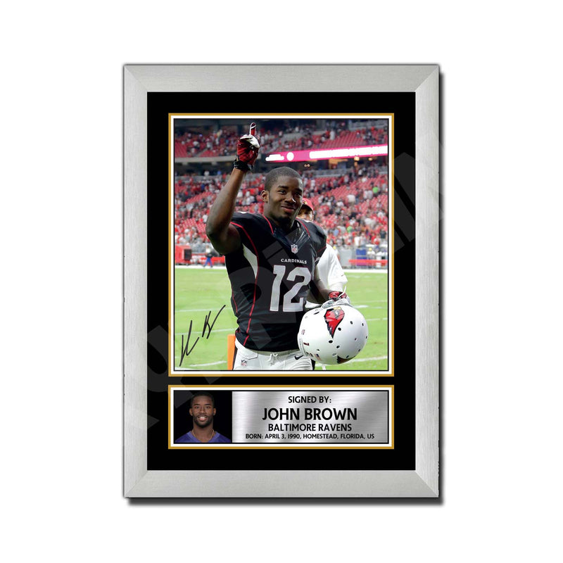 John Brown 1 Limited Edition Football Signed Print - American Footballer